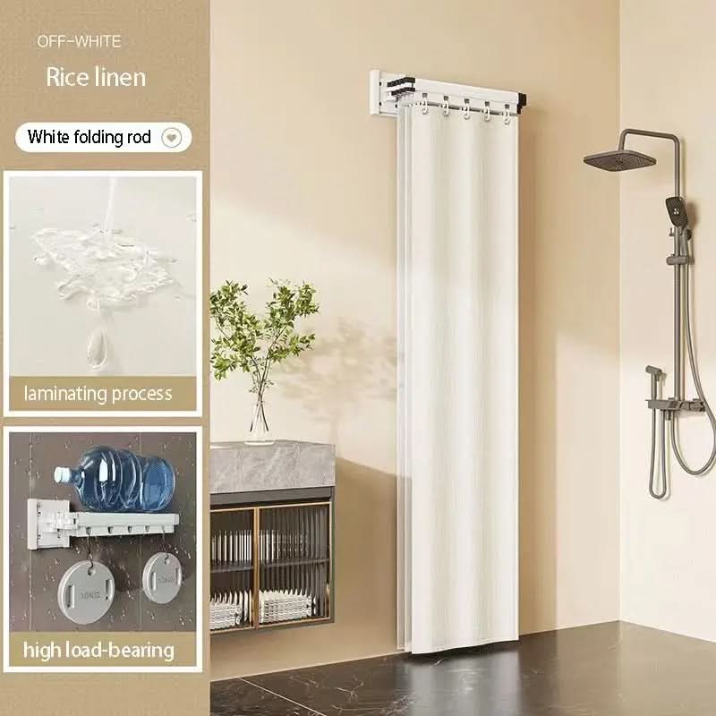 DRYDIVA – Foldable Shower Curtain Rod Partition Set