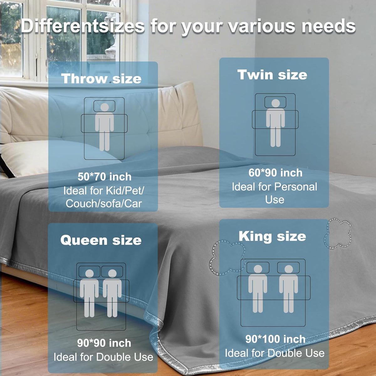 Cozy Comfort | Cooling Blanket with Heat-Absorbing Fabric | Lightweight Summer Blanket for Refreshing Sleep