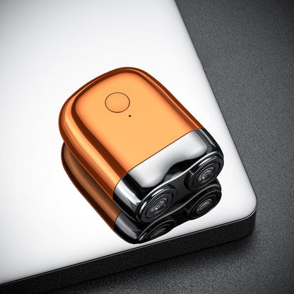 Compact USB Rechargeable Travel Shaver for Men with Rotary Heads for Close Shave On-the-Go Grooming Kit