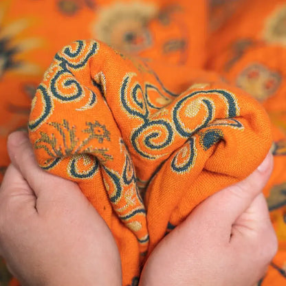 Reversible Cotton Throw Blanket with Tassels – Bohemian Floral Design for Couch, Sofa, or Bed – Warm & Decorative Home Accent
