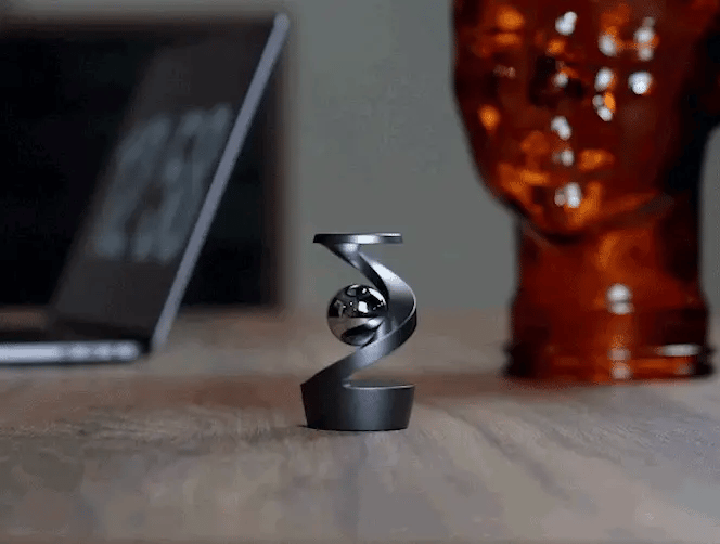 Kinetic Desk Toy Aluminum Floating Ball Illusion