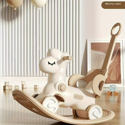 Toddler Ride-On Rocker Toy with Handle – Dual-Mode Push Rider for Kids Ages 1-6 – Stable Motion Base – Lightweight Indoor Use – Nursery Play