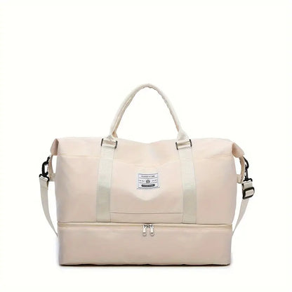 Compact Weekender Duffel Bag | Lightweight Canvas Travel Carryall with Shoulder Strap & Zipper Closure for Weekend Getaways, Gym &