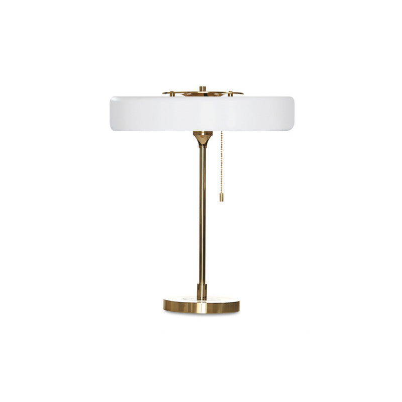 Adjustable Desk Light with Counterweight 10W LED Brass Finish Midcentury Modern Pull Chain Switch for Nightstand Office Home