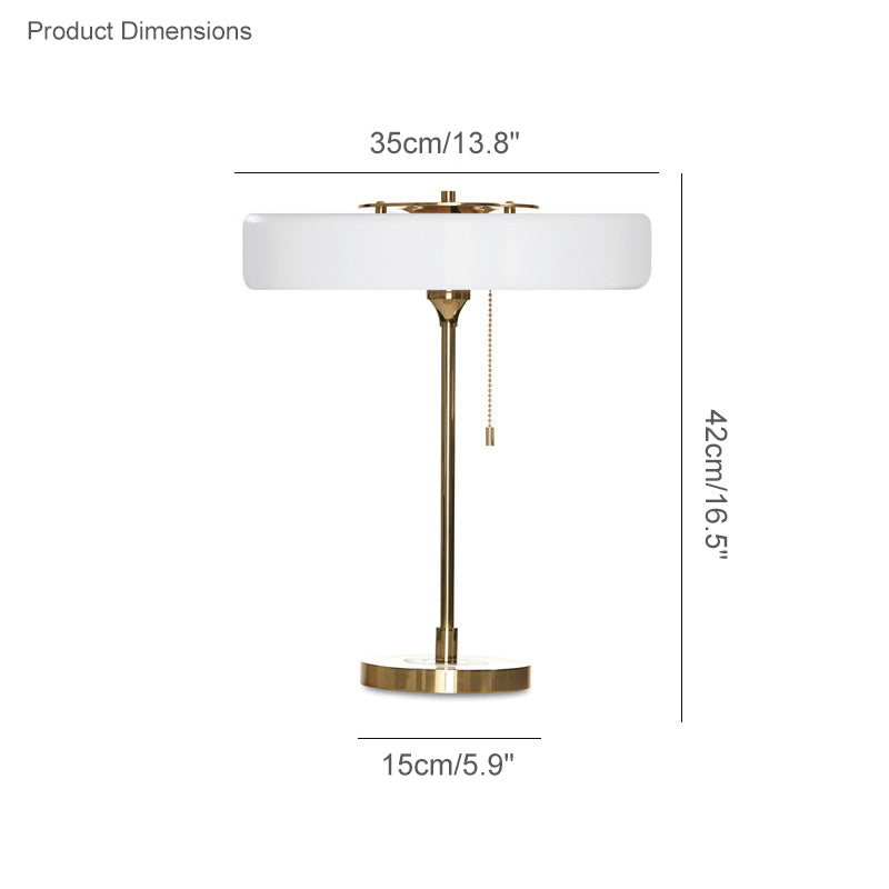 Adjustable Desk Light with Counterweight 10W LED Brass Finish Midcentury Modern Pull Chain Switch for Nightstand Office Home