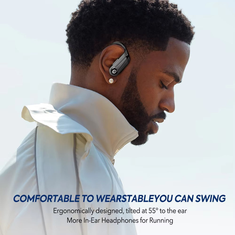 Wireless Sports Earbuds with Ear Hooks IPX7 Waterproof Bluetooth 5.3 Headphones 200-Hour Battery Life Running Gym Workout Fitness Earphones