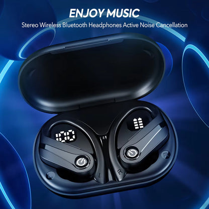 Wireless Sports Earbuds with Ear Hooks IPX7 Waterproof Bluetooth 5.3 Headphones 200-Hour Battery Life Running Gym Workout Fitness Earphones