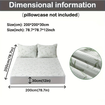 Cooling Bamboo Mattress Topper with 3D Airflow Layer for Better Sleep & Pressure Relief