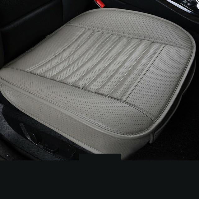 Bamboo Charcoal Car Seat Pad with Odor Absorption & Cooling – Front Pocket for Phone & Keys