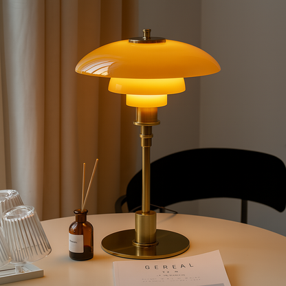 Modern Glass Globe Table Lamp with Dimmer Switch for Bedroom & Living Room – LED Accent Light with Gold or Silver Metal Base
