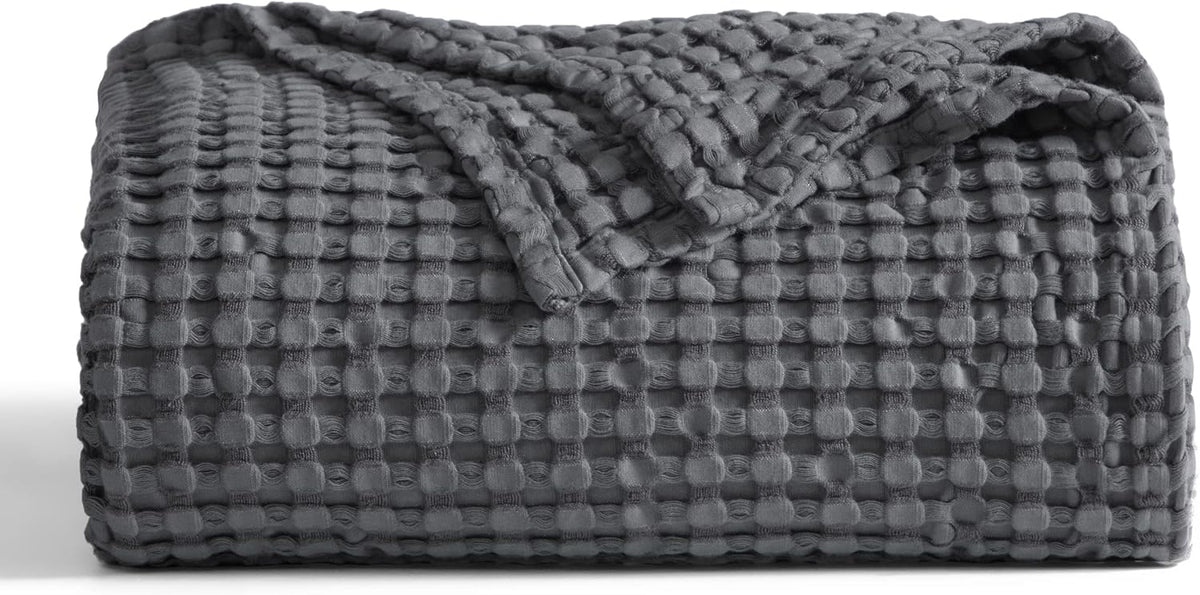 Cotton Throw Blanket Cooling, Bamboo Cooling Blanket for Hot Sleepers, Lightweight Queen Size Blanket for Summer