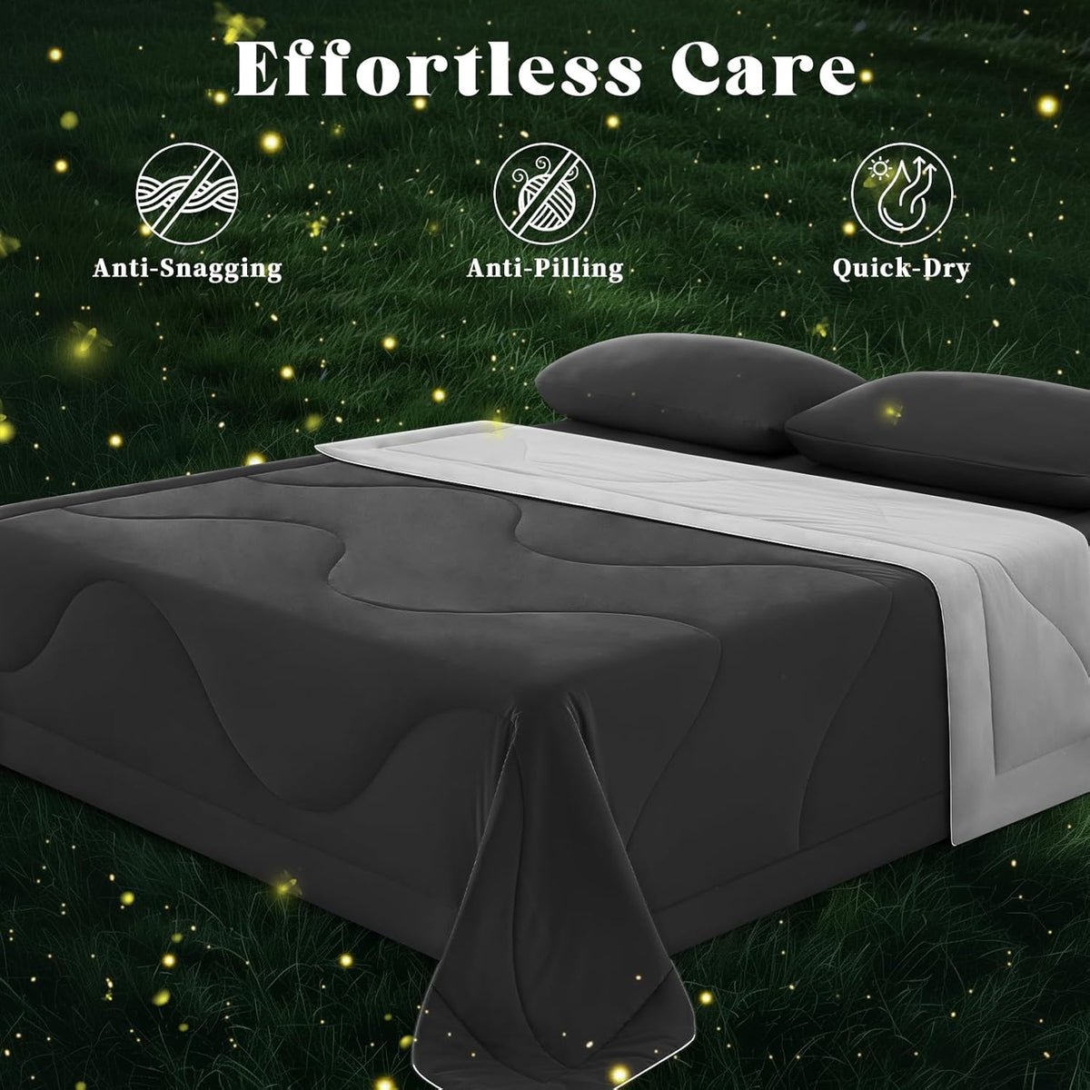 Cooling Comforter | Double-Sided Cooling Blanket for Hot Sleepers | Breathable Ice Fabric for Ultimate Comfort