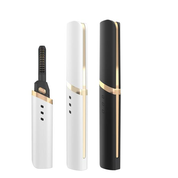 Heated Eyelash Curler USB Rechargeable with 3 Temperature Settings for Natural Long-Lasting Lift | Portable Electric Lash Comb Tool for Masc