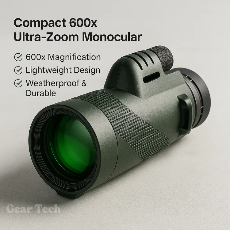 Pocket-Size 600× Magnification Monocular Telescope — Multi-Coated HD Optics for Wildlife Observation, Stadium Events & Nature Trails
