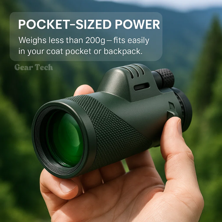 Pocket-Size 600× Magnification Monocular Telescope — Multi-Coated HD Optics for Wildlife Observation, Stadium Events & Nature Trails