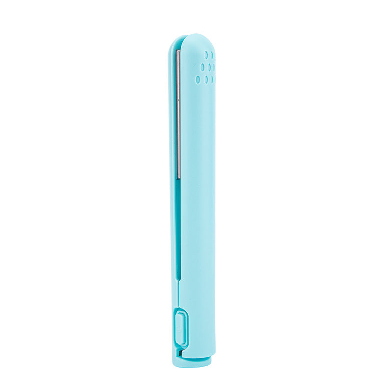 Compact Dual-Function Hair Styling Iron with Ceramic Plates for Curls and Straight Hair | Travel-Size Heated Styling Tool for Women
