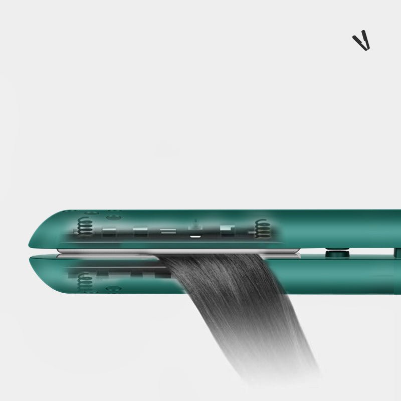Compact Dual-Function Hair Styling Iron with Ceramic Plates for Curls and Straight Hair | Travel-Size Heated Styling Tool for Women