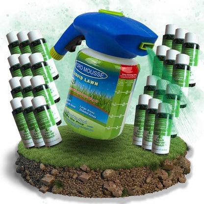 Hose-End Grass Seed Sprayer for Bare Spots & Dog Patches | Covers 100 sq ft | Lawn Repair Kit with Moisture-Locking Formula