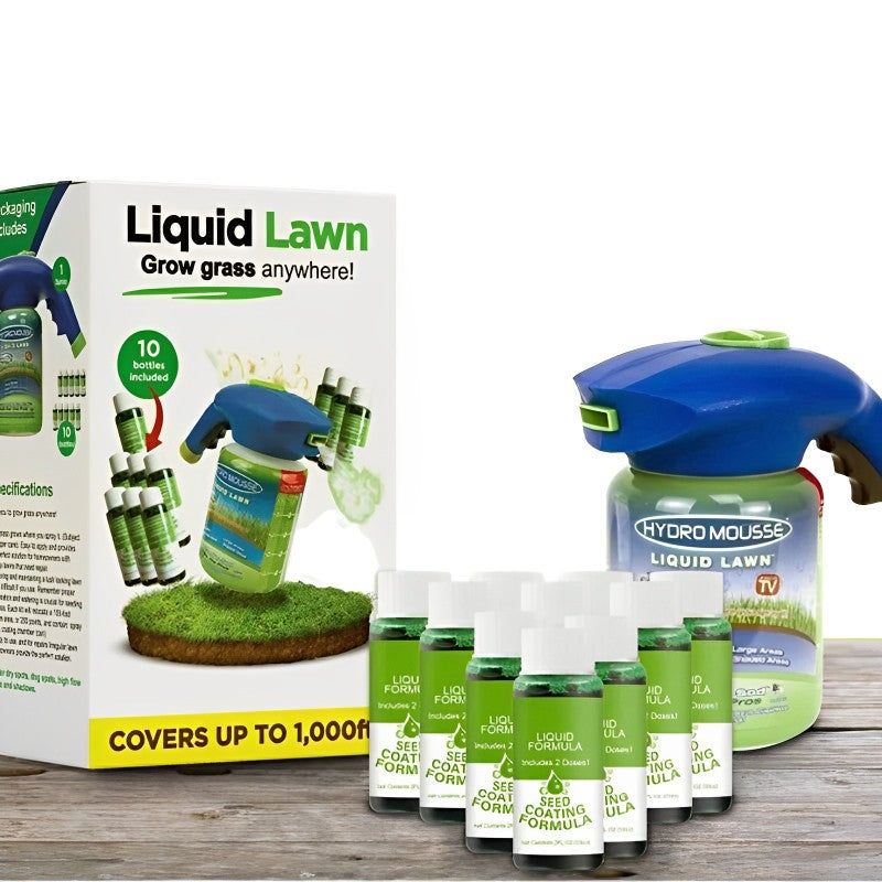 Spray-On Grass Seed Hydro Seeding System for Bare Spots & Dog Patches – Garden Hose Attachment Lawn Repair Kit for Quick Coverage & Green