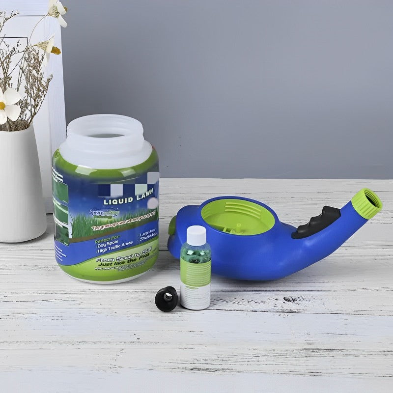 Hose-End Grass Seed Sprayer for Bare Spots & Dog Patches | Covers 100 sq ft | Lawn Repair Kit with Moisture-Locking Formula