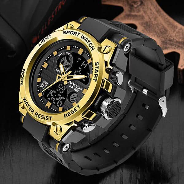 Tactical Sport Watch with Dual Time Zones & LED Backlight for Everyday Adventure