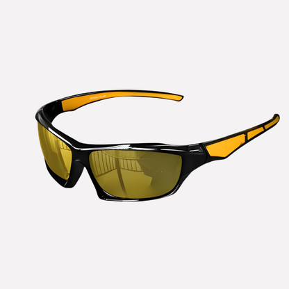 Wraparound Athletic Sunglasses with Polarized Lenses & Full UV Protection for Running, Cycling, Fishing & Driving