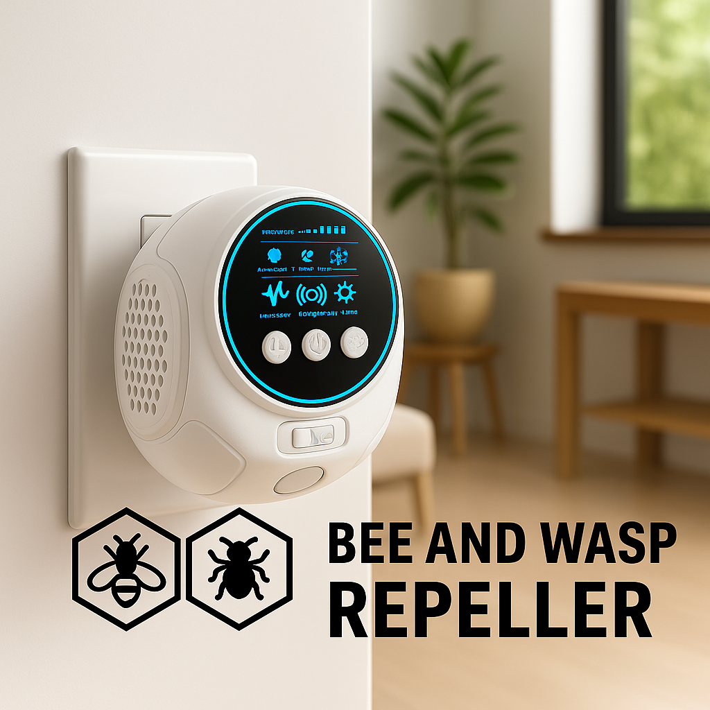 Ultrasonic Insect Repeller for Flying Pests | Plug-In Deterrent for Stinging Insects & Wood-Boring Bugs | Chemical-Free Home Defense