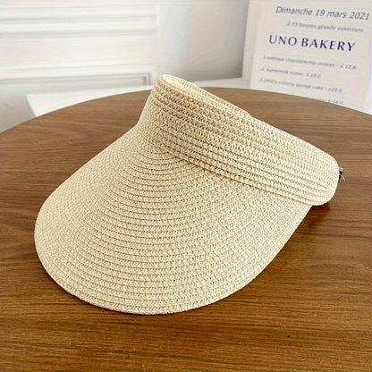 Women's Sun Visor Hat with Oversized Brim | Packable UV Protection Cap for Beach, Golf & Outdoor | Breathable Non-Stretch Headband