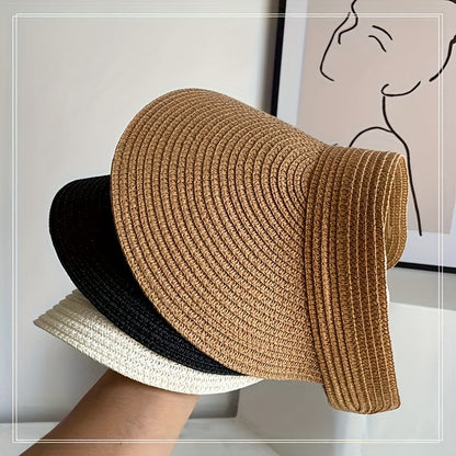 Women's Sun Visor Hat with Oversized Brim | Packable UV Protection Cap for Beach, Golf & Outdoor | Breathable Non-Stretch Headband