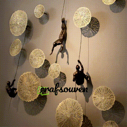 Ortekor Creative Climber | 3D Wall Art Sculpture with Unique Design | Modern Wall Decor for Home and Office
