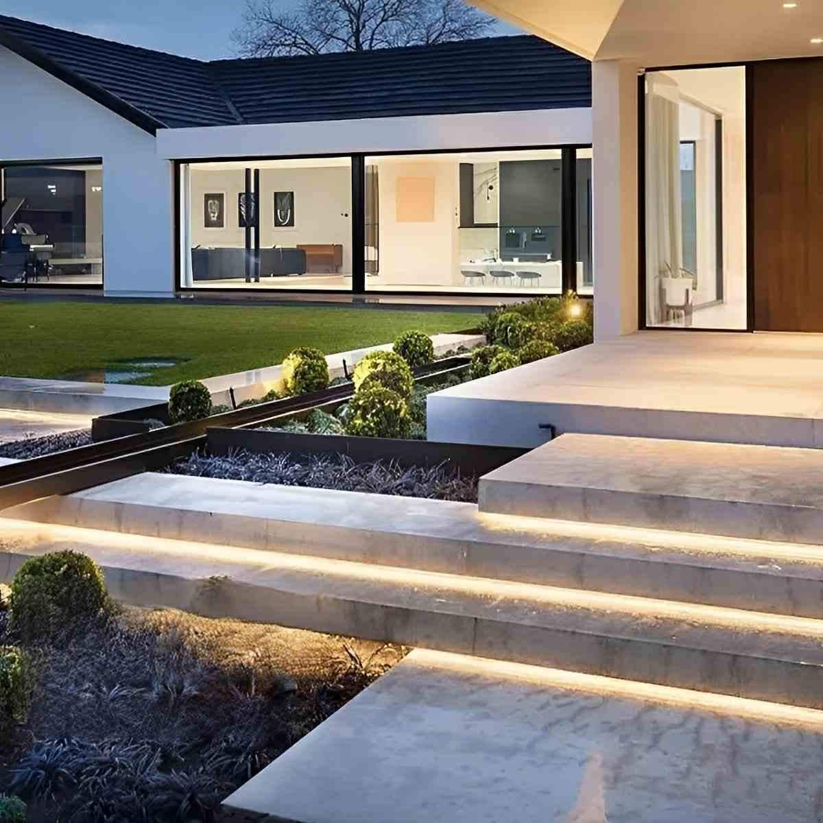 Waterproof Low-Profile LED Tape Light 24V COB Strip for Outdoor Steps Pool Deck Landscaping Garden Pathway Underwater Installation Flexible