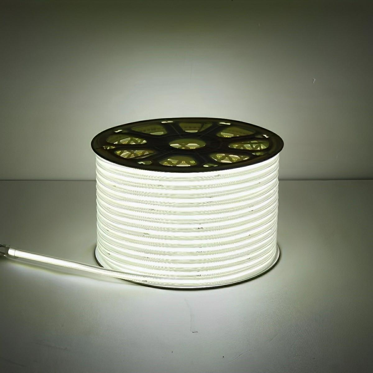 Waterproof Low-Profile LED Tape Light 24V COB Strip for Outdoor Steps Pool Deck Landscaping Garden Pathway Underwater Installation Flexible