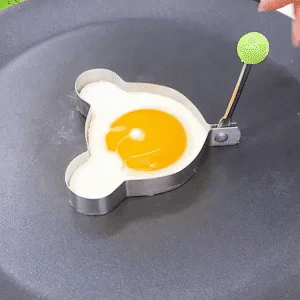 Silicone Breakfast Shaping Rings 10-Piece Set for Eggs Pancakes Omelets Kids Morning Meals Nonstick Easy-Release Kitchen Tools
