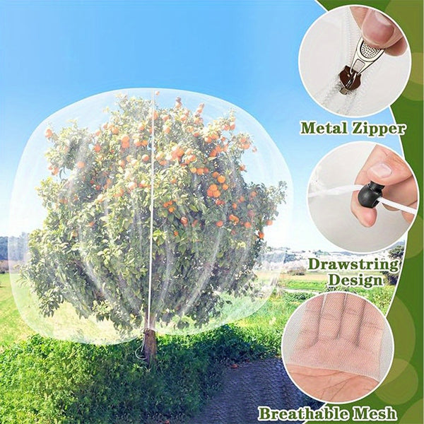 Cropshield | Fruit Protection Bags with Adjustable Drawstring Closure | Breathable Mesh for Pest Defense