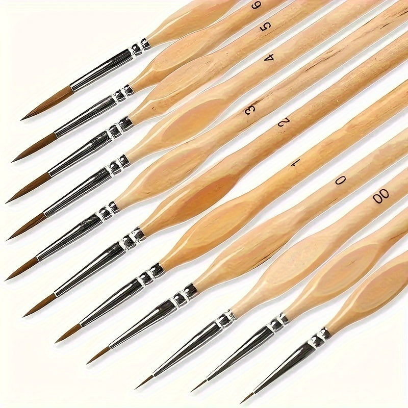 Fine Detail Brush for Painting – Precision Art Brush for Acrylic Oil Watercolor Canvas Work Model Building Miniatures