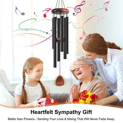 Outdoor Wind Chimes with Deep Resonant Tones - Aluminum Garden Chime for Patio Decor & Backyard Relaxation - Rustproof Hanging Bell Accent