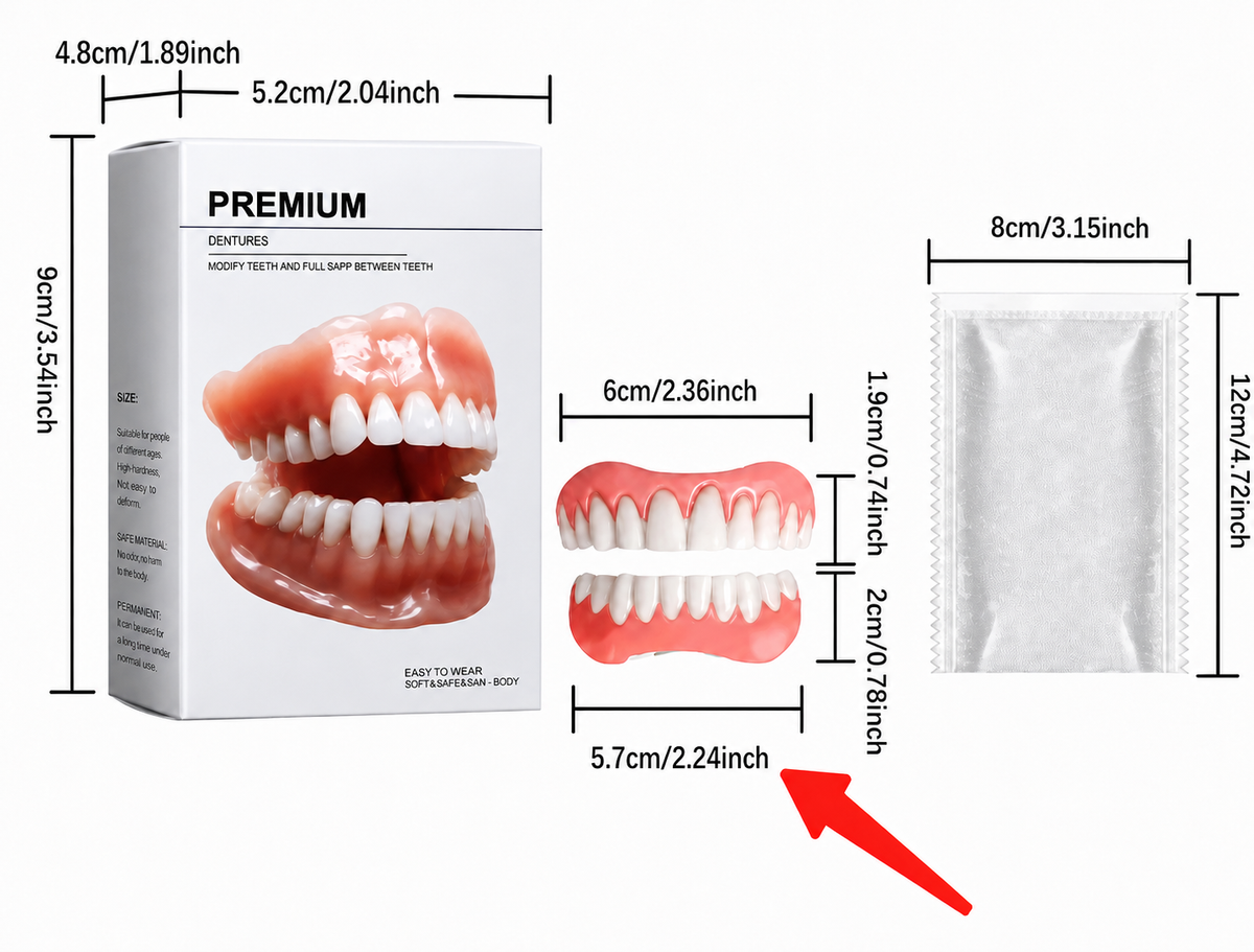 Boil-And-Bite Custom-Fit Denture Set (Upper & Lower)