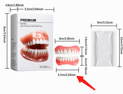 Boil-And-Bite Custom-Fit Denture Set (Upper & Lower)