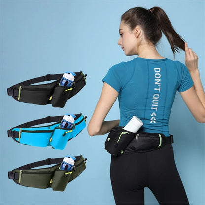 Hydration Waist Pack for Jogging, Hiking & Cycling – Lightweight Waterproof Running Belt with Drink Holder