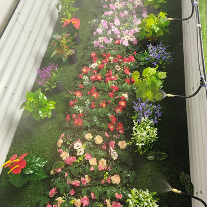 Outdoor Misting System 66 ft with 20 Copper Nozzles – Patio Cooling & Garden Irrigation for Decks, Plants & Greenhouses