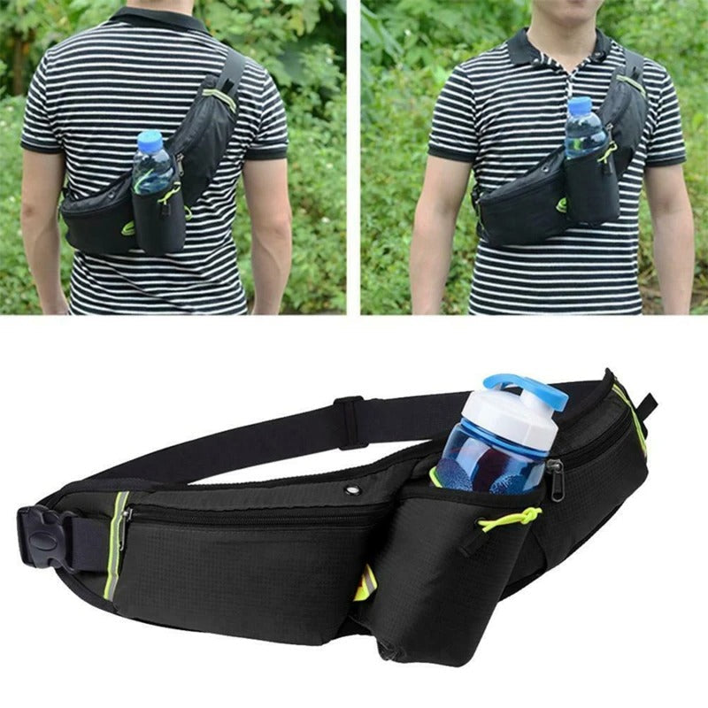 Hydration Waist Pack for Jogging, Hiking & Cycling – Lightweight Waterproof Running Belt with Drink Holder