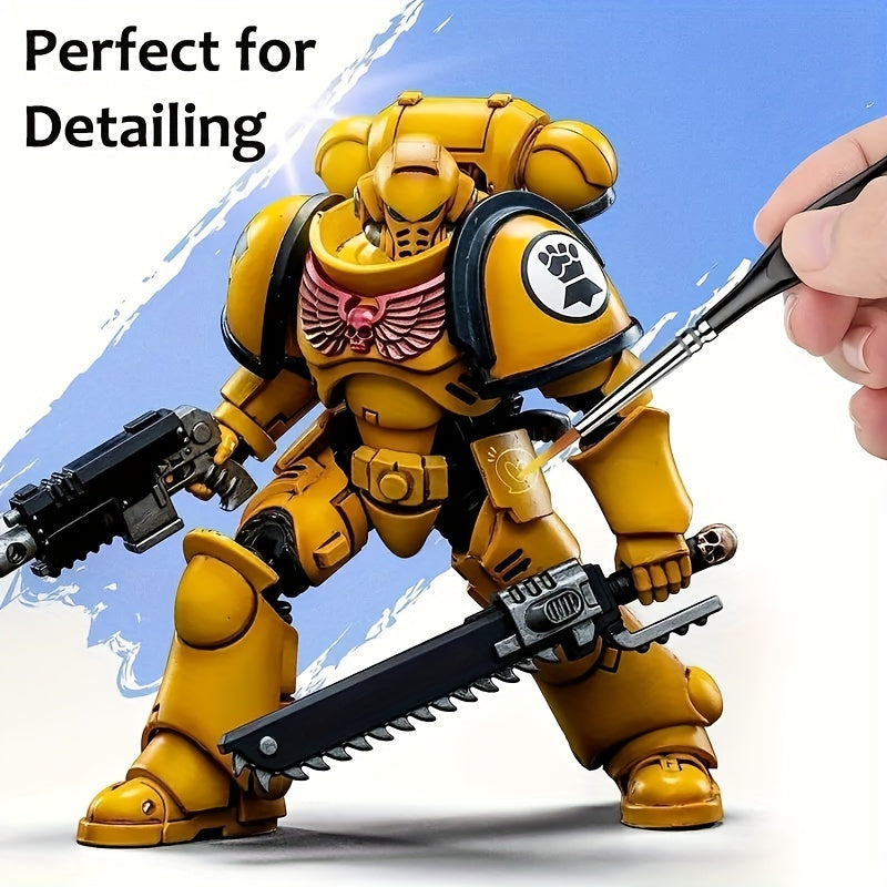 Fine Detail Brush for Painting – Precision Art Brush for Acrylic Oil Watercolor Canvas Work Model Building Miniatures