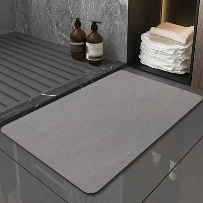 Ultra-Absorbent Quick-Dry Diatomite Bath Mat (Non-Slip Base)