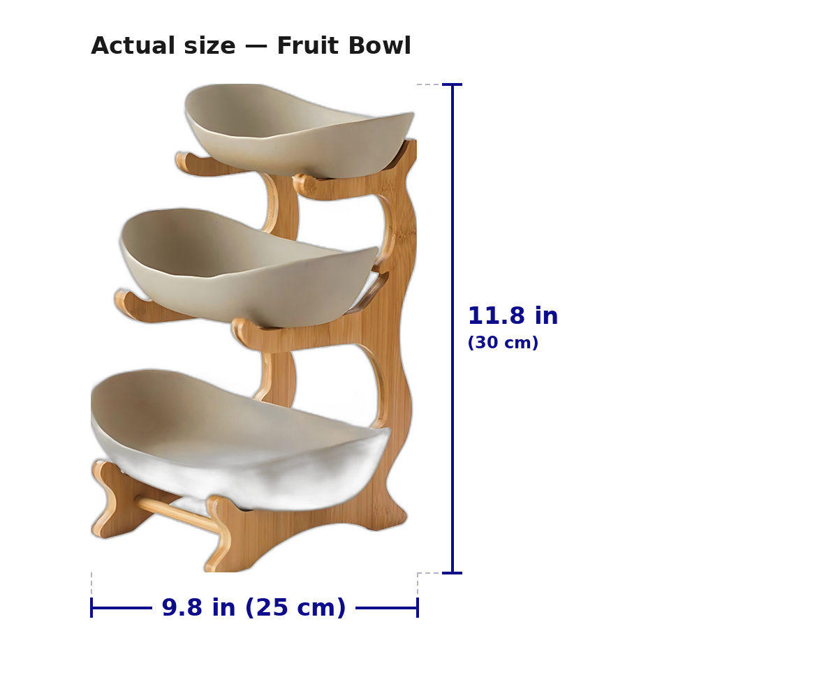 Fruit Bowls for Kitchen Counter 2 or 3 Tier, Tiered Fruit Bowl Fruit Stand for Countertop Storage and Display