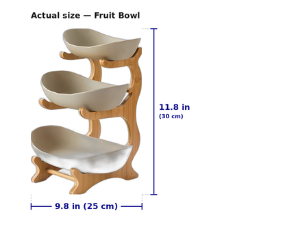 Fruit Bowls for Kitchen Counter 2 or 3 Tier, Tiered Fruit Bowl Fruit Stand for Countertop Storage and Display