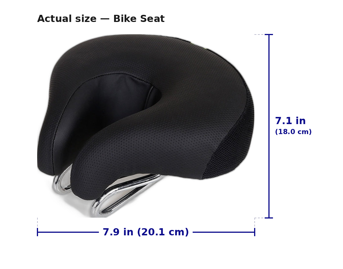 Bike Seat for Men and Women, Noseless Bicycle Seat with Thick Soft Padding, Comfort Bike Seat Cushion for Long Rides