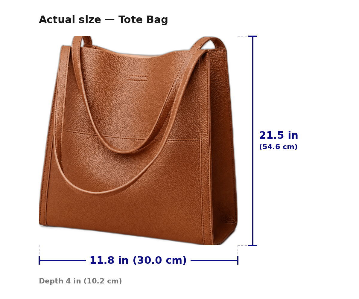 Tote Bags for Women, Large Shoulder Tote Bag with Structured Base, Vegan Leather Tote Bag for Work and Travel