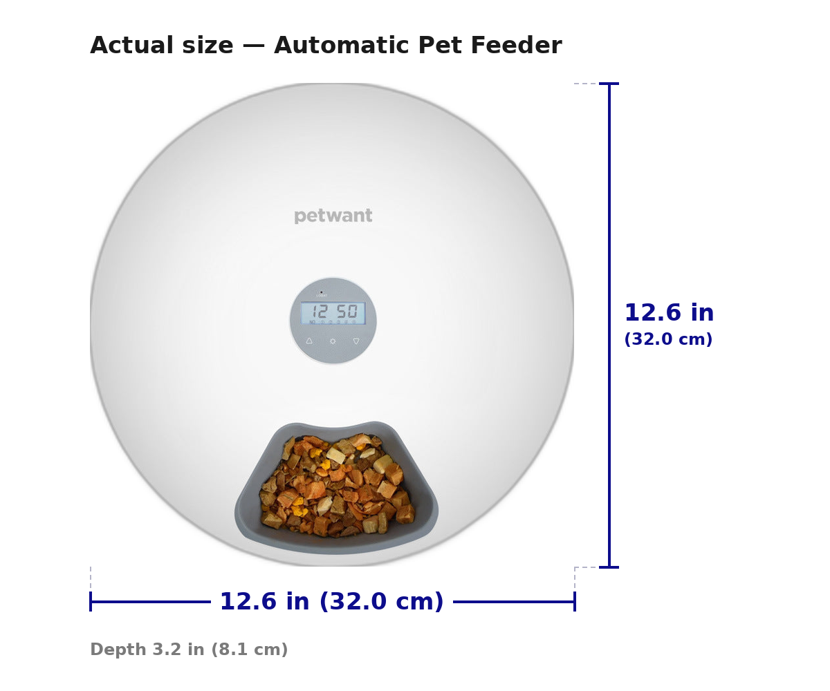 Automatic Cat Feeder with 6 Meal Compartments, Automatic Dog Feeder with USB Power, Automatic Pet Feeder for Dry Food