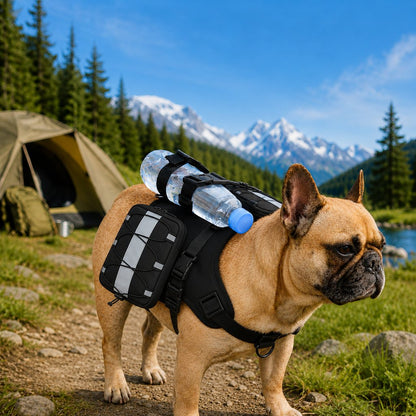Ortekor Dog Backpack Harness for Hiking & Daily Walks - Reflective Saddle Bag Vest for Carrying Water, Treats & Essentials