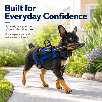 Ortekor Adjustable Dog Bumper Ring Harness for Safer Home Walking - Helps Blind & Senior Dogs Avoid Wall & Furniture Bumps